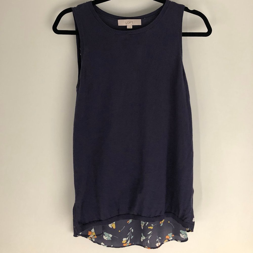 Mixed media sweater tank